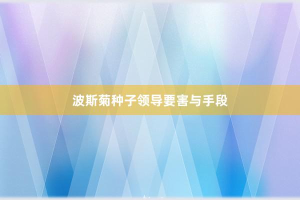 波斯菊种子领导要害与手段